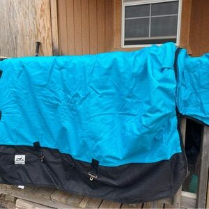 Blue and Black Horse Blanket